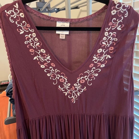 Knox Rose XXL sleeveless gauze peplum top - Picture 2 of 3